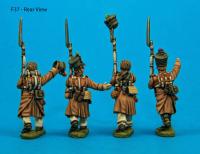 F37 Four centre company Figures in enthusiastic poses.