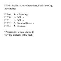 FBP6 Wolfe's Grenadier Battalions - British Grenadier, Fur Mitre Cap Advancing (24 Figures)