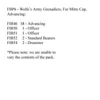 FBP6 Wolfe's Grenadier Battalions - British Grenadier, Fur Mitre Cap Advancing (24 Figures)