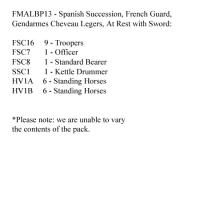 FMALBP13 French Guard Gendarmes/Chevaux-Legers At Rest With Sword (12 Mounted Figures)