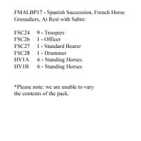 FMALBP17 French Horse Grenadiers At Rest With Sabre (12 Mounted Figures)