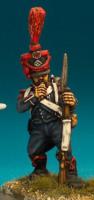 FN342 Shako With Upright Plume, Post 1806 - Carabinier/Voltigeur Biting Cartridge (1 Figure)