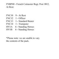 FNBP40 French Cuirassiers Post 1812, At Rest (12 Mounted Figures)