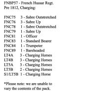 FNBP57 French Line Hussars Pre 1812, Charging (12 Mounted Figures)