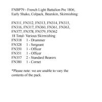 FNBP79 French Light Pre 1806 Early Shako, Colpack, Bearskin, Skirmishing (25 Figures)