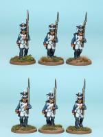 FNRPK1 Mixed French Fusiliers Pre 1812 Full Dress & Shako Marching (6 Figures)