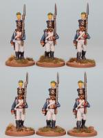 FNRPK19 Mixed French Voltigeurs Post 1812 Full Dress, Marching (6 Figures).