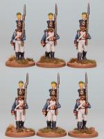 FNRPK19 Mixed French Voltigeurs Post 1812 Full Dress, Marching (6 Figures).