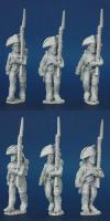 FNRPK3 Mixed French Fusiliers Pre 1812 Full Dress & Bicorn Marching (6 Figures)