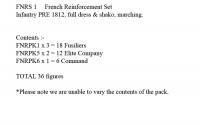 FNRS1 French Infantry Pre 1812, Full Dress & Shako, Marching (36 Figures)