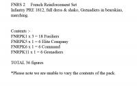 FNRS2 French Infantry Pre 1812, Full Dress & Shako, (Grenadiers In Bearskin) Marching (36 Figures)