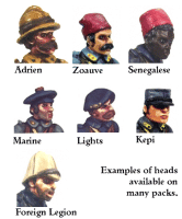 FRN03 French Bombers (Separate Heads) (4 Figures)