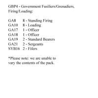 GBP4(FR) Government Fusilier/Grenadier Firing/Loading (24 Figures)