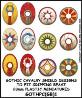 GOTHPC(GB)1 Goth Plastic Cavalry Shield Transfers FOR DARK AGE CAVALRY BOX GBP16