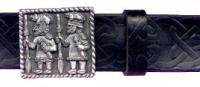 Leather Belt with Pewter Buckle - Viking Crafts (1 Belt and 1 Buckle)