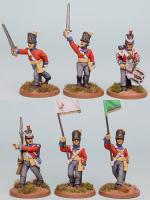 HNRPK8 Hanoverian Command Post 1812 In Shako, Advancing (6 Figures)