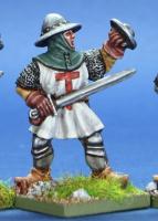 HW68 Infantryman With Sword & Buckler - Livery Tunic & Kettle Hat (1 Figure)