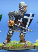 HW77 Infantryman With Sword & Shield - Livery Tunic & Bascinet (1 Figure)
