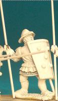HW94 Pavesier Standing Holding Spear Upright - Livery Tunic & Kettle Hat (1 Figure)