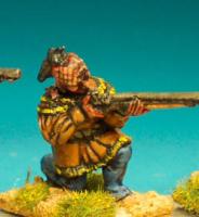 IND2(FR) Warrior In Hunting Shirt, Kneeling Firing Musket
