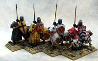 LCC02 Mounted Crusading Knights (Great Helm) (Lance Upright) (4 figures)
