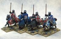 LCC05 Mounted Crusading Knights (Open Helms) (Lance Upright) (4 figures)