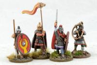 LR01 Late Roman Infantry Command, Armoured (4 Figures)