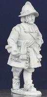 LS70 Armoured Pikeman Wearing Waist Sash - Marching, Wearing Helmet (1 Figure)