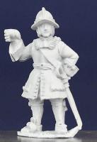 LS76 Armoured Pikeman Without Waist Sash - Standing, Wearing Helmet (1 Figure)