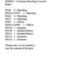 NNBP23 1st Nassau Infantry Marching Covered Shako (24 Figures)
