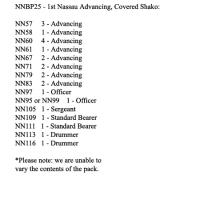 NNBP25 1st Nassau Infantry Advancing Covered Shako (24 Figures)