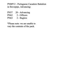 PNBP12 Portuguese Cacadore In Stovepipe Cap, Advancing (24 Figures)