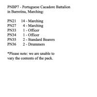 PNBP7 Portuguese Cacadore In Barretina Cap, Marching (24 Figures)