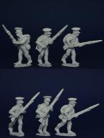 PSNRPK11 Prussian Reservists In Cap, Advancing (6 Figures)