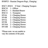 RNBP23 Russian Dragoon Regiment, Charging (12 Mounted Figures)