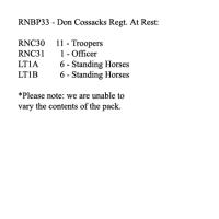 RNBP33 Don Cossack Regiment At Rest (12 Mounted Figures)