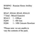 RNBP42 Russian Horse Artillery Battery Pack (2 Guns, 8 Figures)