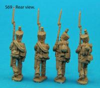 S69 - Saxon light infantry head turns and greatcoat rolls.