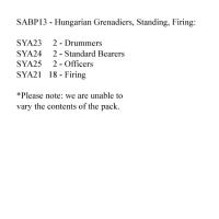 SABP13 Hungarian Grenadiers Standing Firing (24 Figures)
