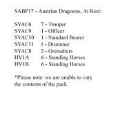 SABP17 Cavalry - Austrian Dragoon, At Rest (12 Mounted Figures)