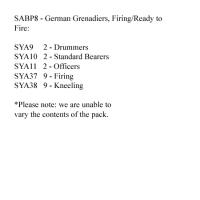 SABP8 German Grenadiers Firing/Ready To Fire (24 Figures)