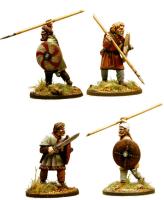 SAX07 Anglo-Saxon / Anglo-Danes Warriors — Ceorls (4 Figures)