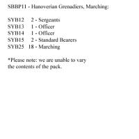 SBBP11 Hanoverian Grenadiers Marching (24 Figures)