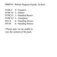 SBBP16 Cavalry - British Dragoon Guards At Rest (12 Mounted Figures)