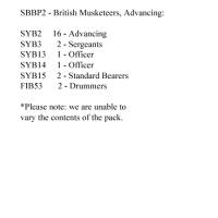 SBBP2 British Musketeers Advancing (24 Figures)