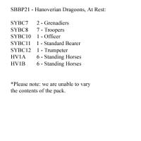 SBBP21 Hanoverian Dragoon At Rest (12 Mounted Figures)