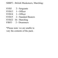 SBBP3 British Musketeers Marching (24 Figures)