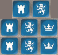 SD18 Medieval Dice (Blue) (8 dice) - SAGA Age of Chivalry