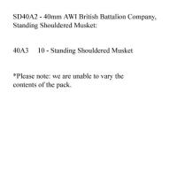 SD40A2 AWI British Battalion Company Standing Shouldered Musket (10 Figures) (40mm)