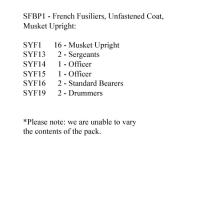 SFBP1 French (Unfastened Coats) Fusilers Musket Upright (24 Figures)